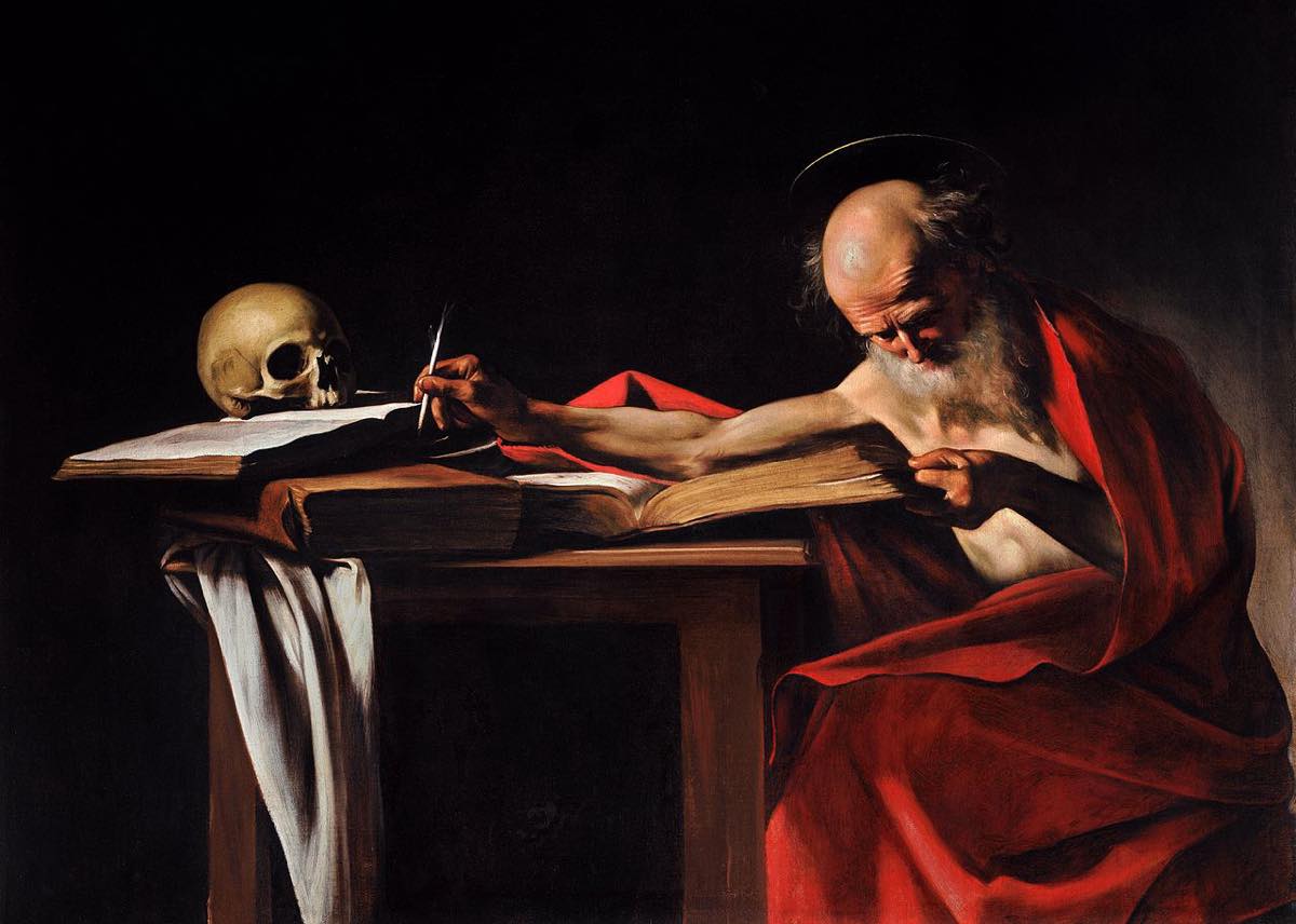 Caravaggio, Saint Jerome Writing, Galleria Borghese, 1605–6